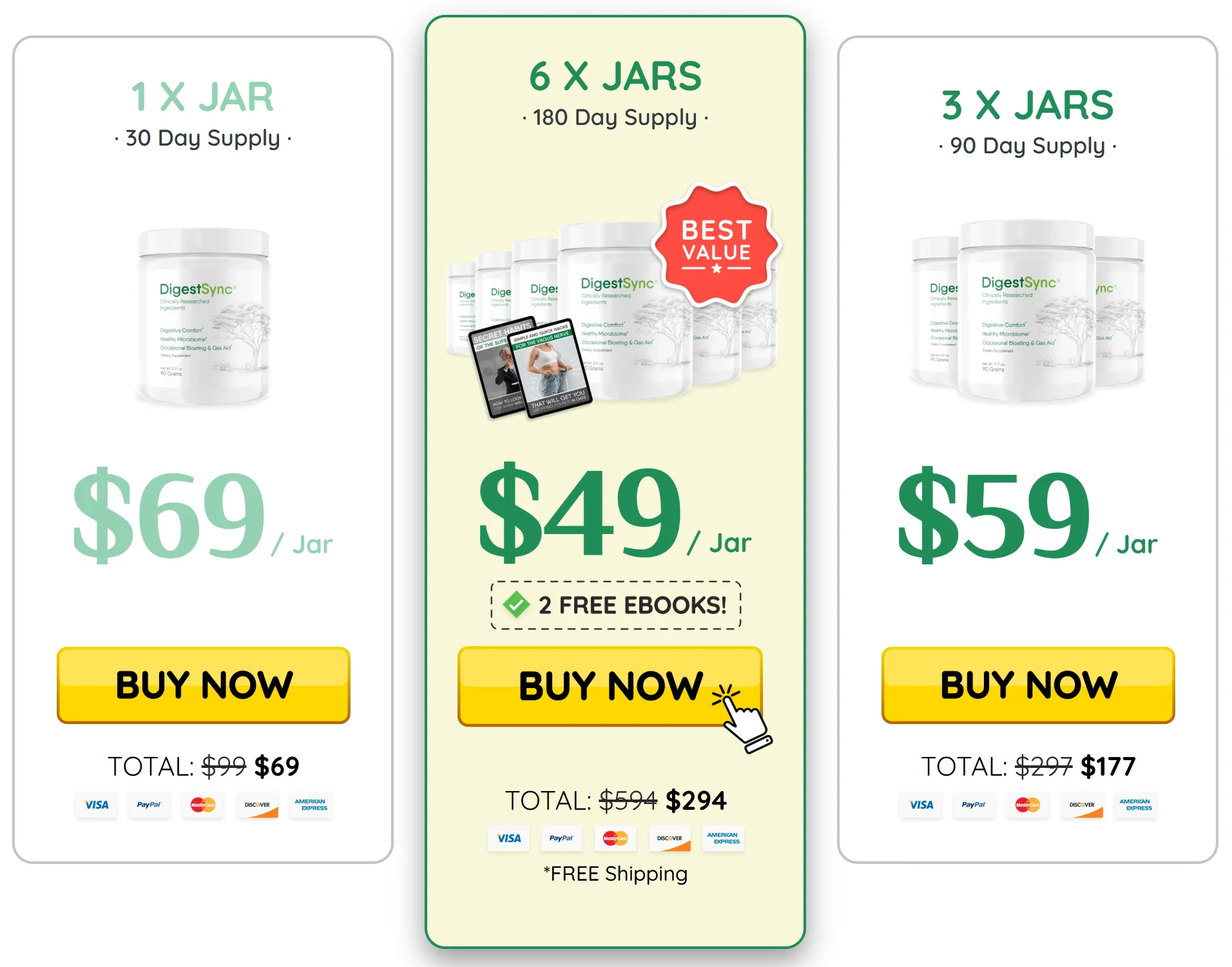 DigestSync order page 1